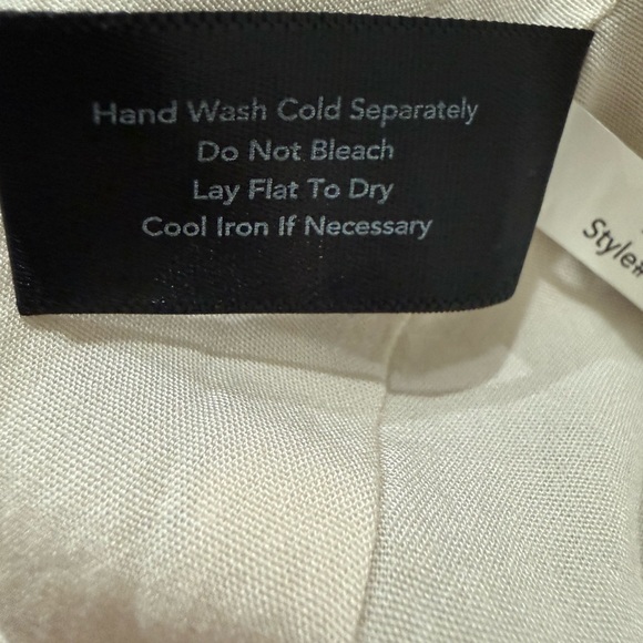 Boston Proper Flax/Oatmeal Linen Off-Shoulder Embroidered Dress - Large - Picture 8 of 10